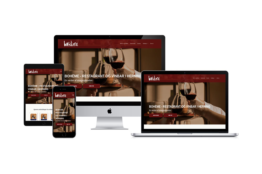 Web- og UX Design for Bohème