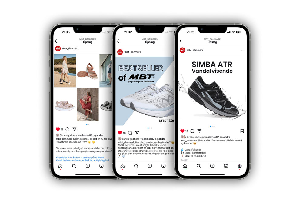 Eksempler på content creation af multimediedesigner Jane Mejlvang